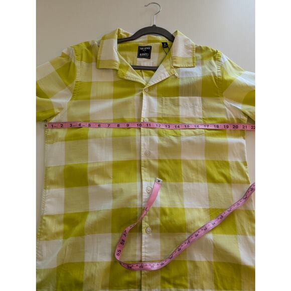 Todd Snyder Albiate Camp Shirt Vintage Plaid Short Sleeves Yellow NWT Size M - Picture 12 of 13